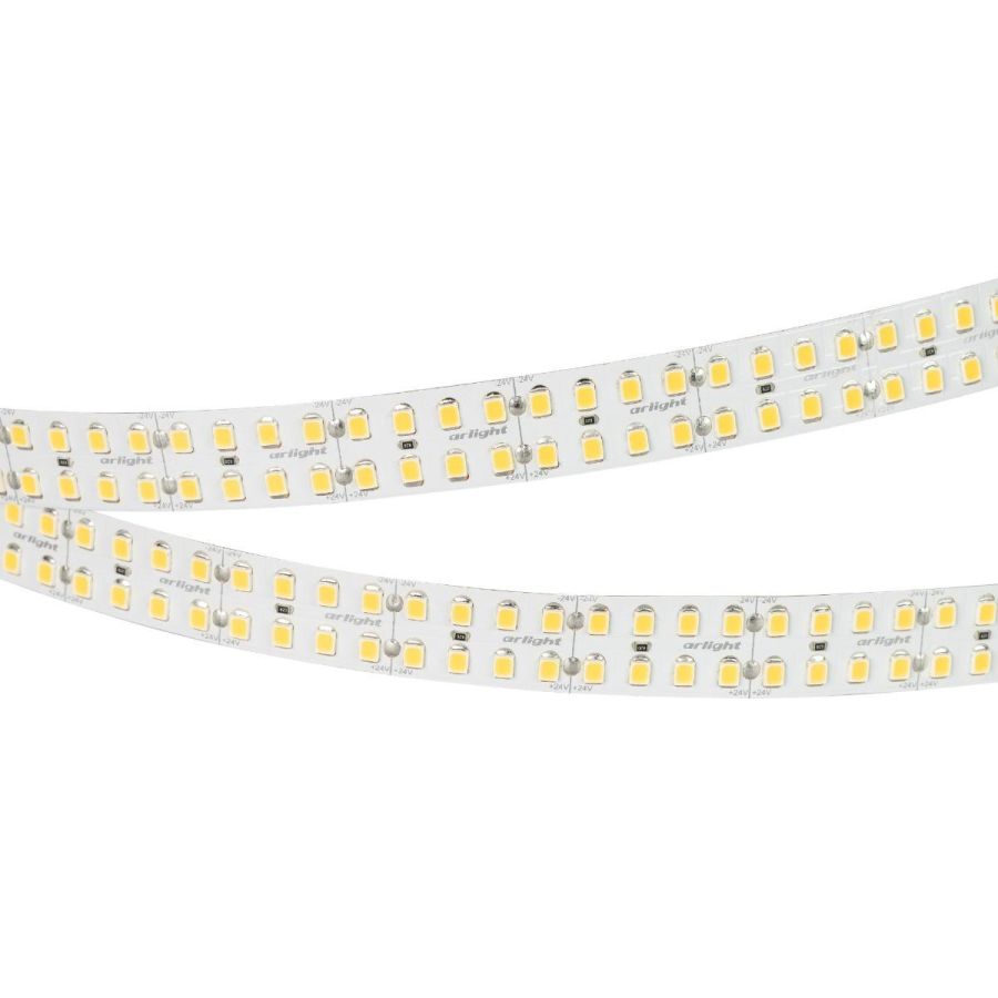 Светодиодная лента Arlight 24W/m 220LED/m 2835SMD теплый белый 5M RT-A320-15mm 24V Warm3000 CRI98 032613(2)