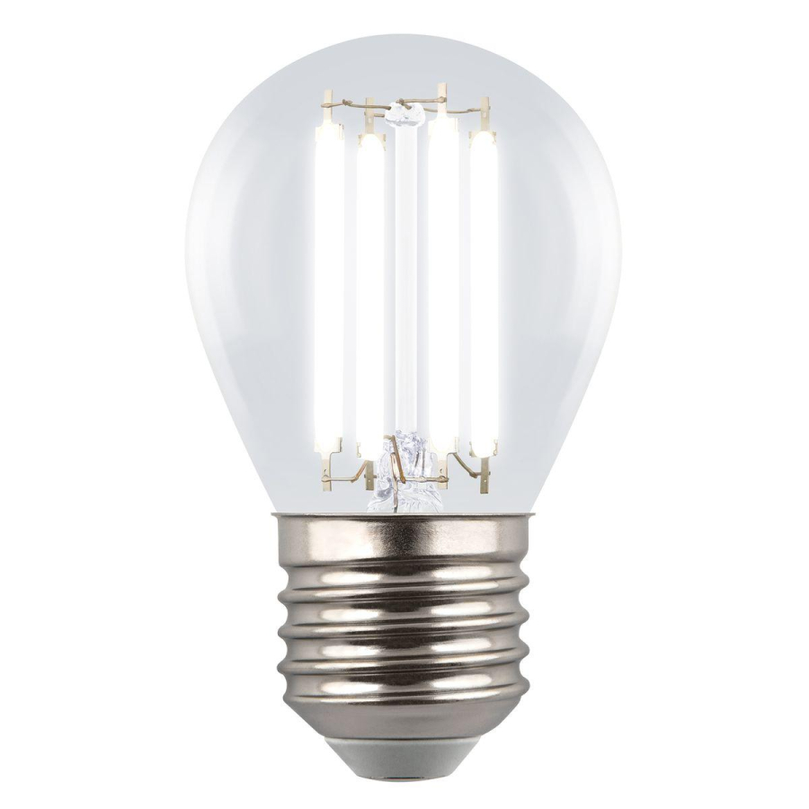 Лампа светодиодная Uniel E27 4W 4000K прозрачная LED-G45-4W/4000K/E27/CL GLY01TR UL-00011941